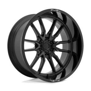 Fuel – D760 CLASH – Black – 24″x12″ -44mm – All weather Wheels – D76024208947